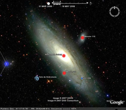 Google Earth Free. Explorando otras Galaxias