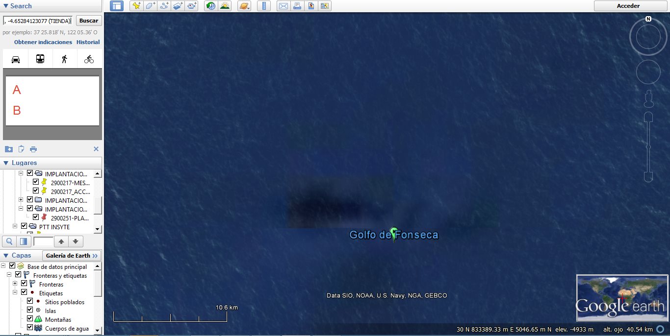 Por que falla en Google Earth al pulsar "como llegar"??