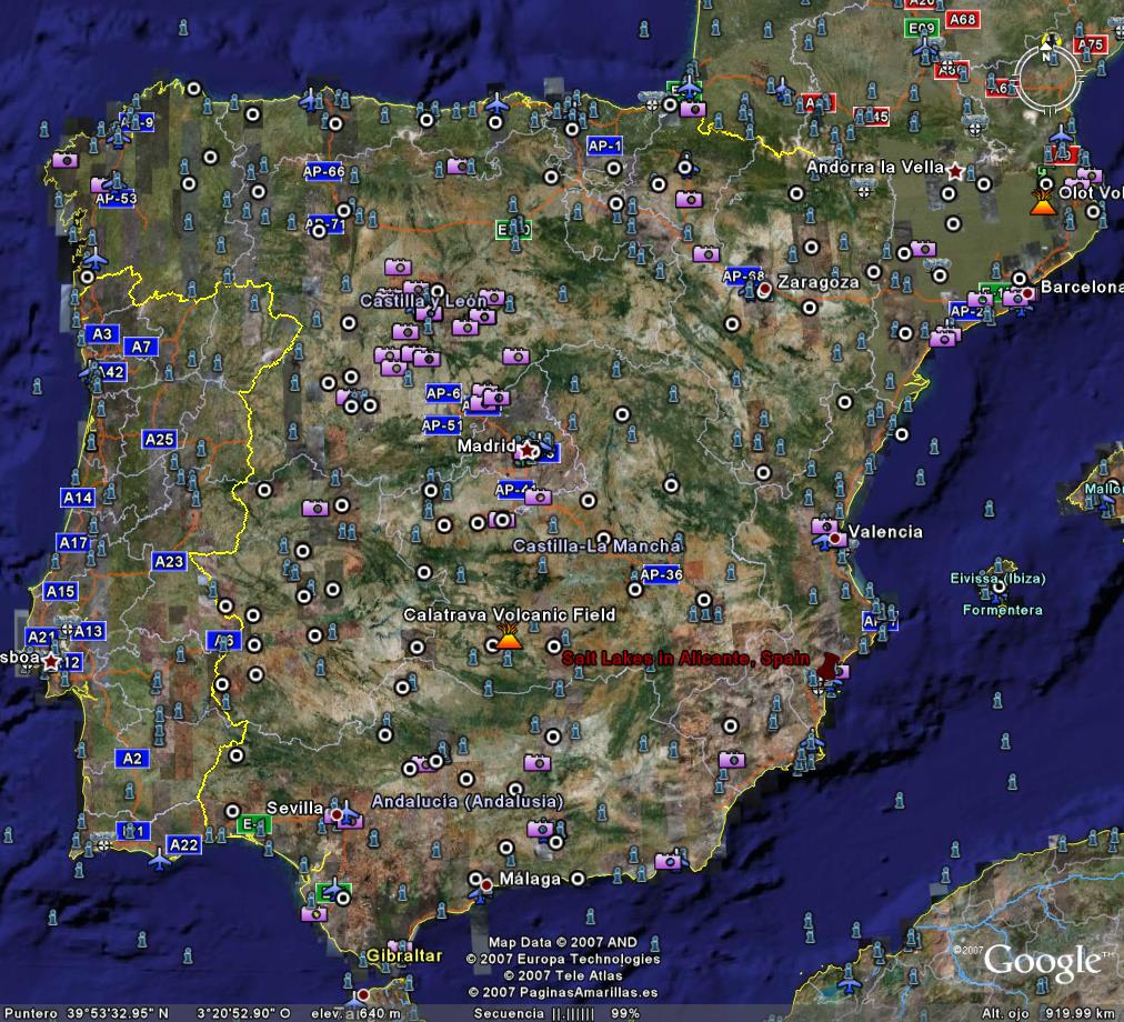 Puntos en España en Alta Resolución