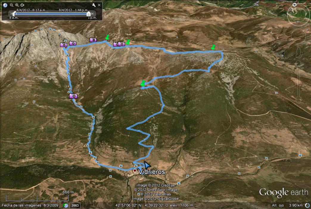 Las Lagunillas 2133m. Las Huelgas 2221m. El Hospital 2246m. 0