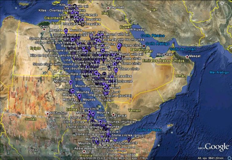 Arabia Saudita: Encuentran 2000 sitios arqueologicos con GE 1