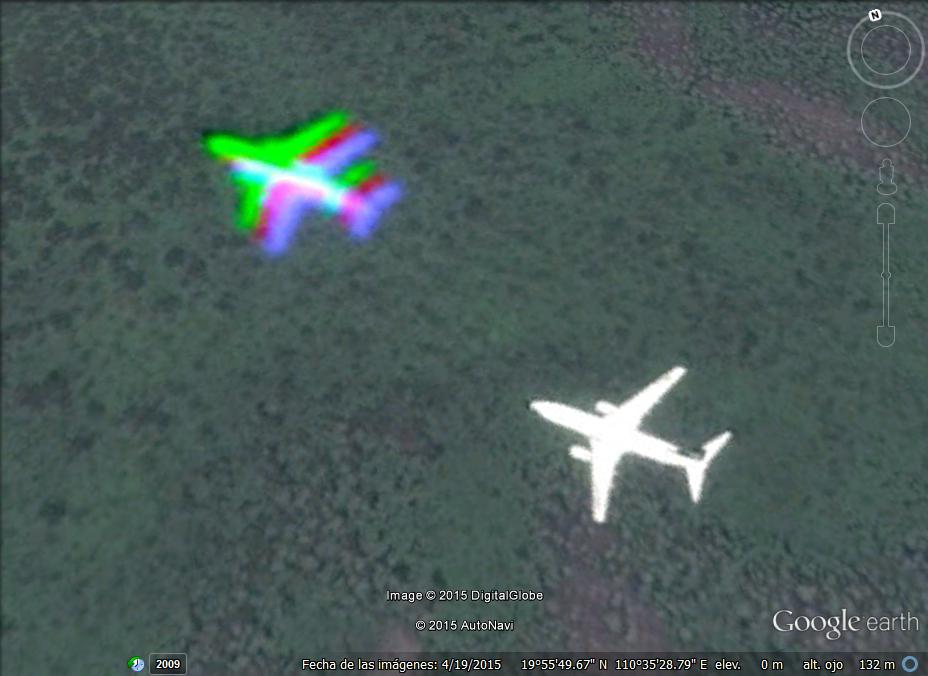 Avion con sombra arcoiris - Norte de Hainan - China 1 - Avión aproximándose a Paris-Orly 🗺️ Foro General de Google Earth