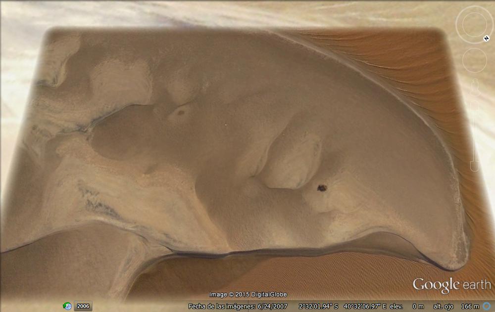 Cabeza de Delfin en la Arena - Kenia 1 - Formas Curiosas a vista de Google Earth