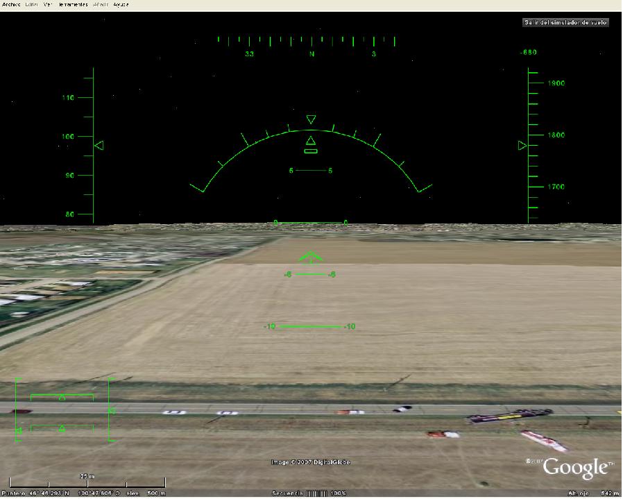 Modo Simulador de Vuelo con Google Earth