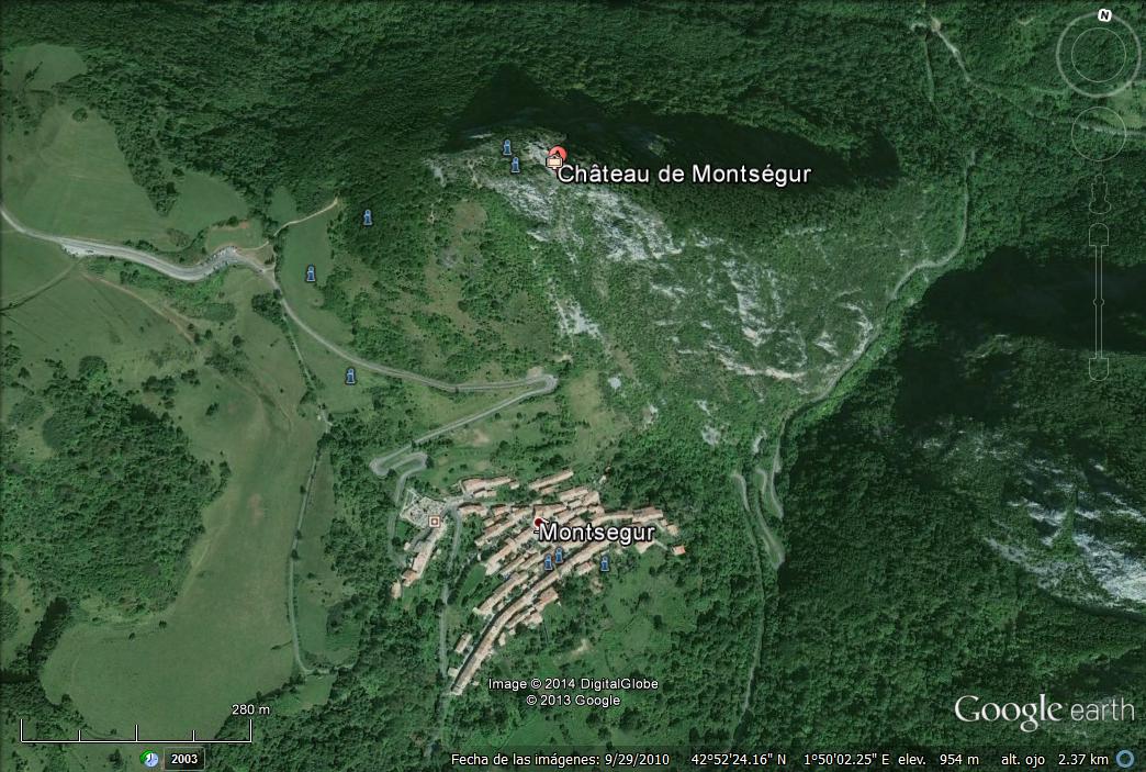 Castillo de Montsegur: el ultimo refugio Cátaro 1 - Concurso de Geolocalización con Google Earth