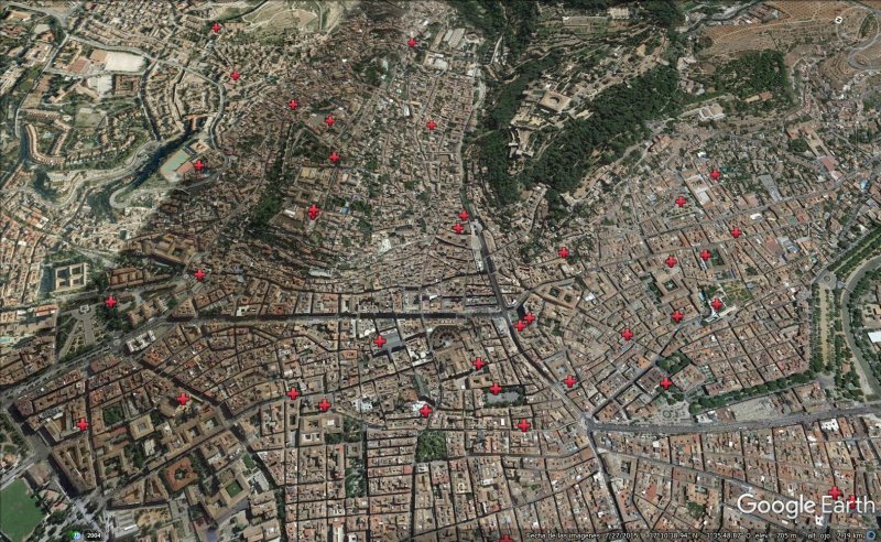 Localización Cruces de Mayo de Granada 2017 0