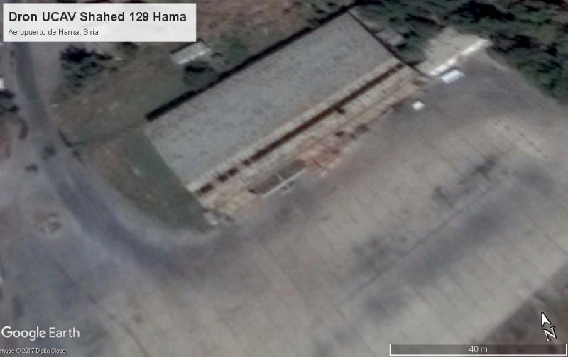 dron UCAV Shahed 129 Hama - UAV, Drones: Aviones no tripulados cazados con Google Earth