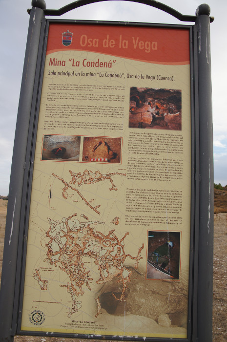 Cartel de la Mina la Condená - Minas de Espejuelo (Lapis Specularis) Osa de la Vega, Cuenca 🗺️ Foro España