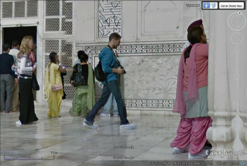 Interior Taj Majal con Street view en Google Maps y Earth 0