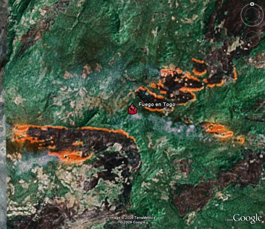 Incendios en Togo - Fuegos en la naturaleza