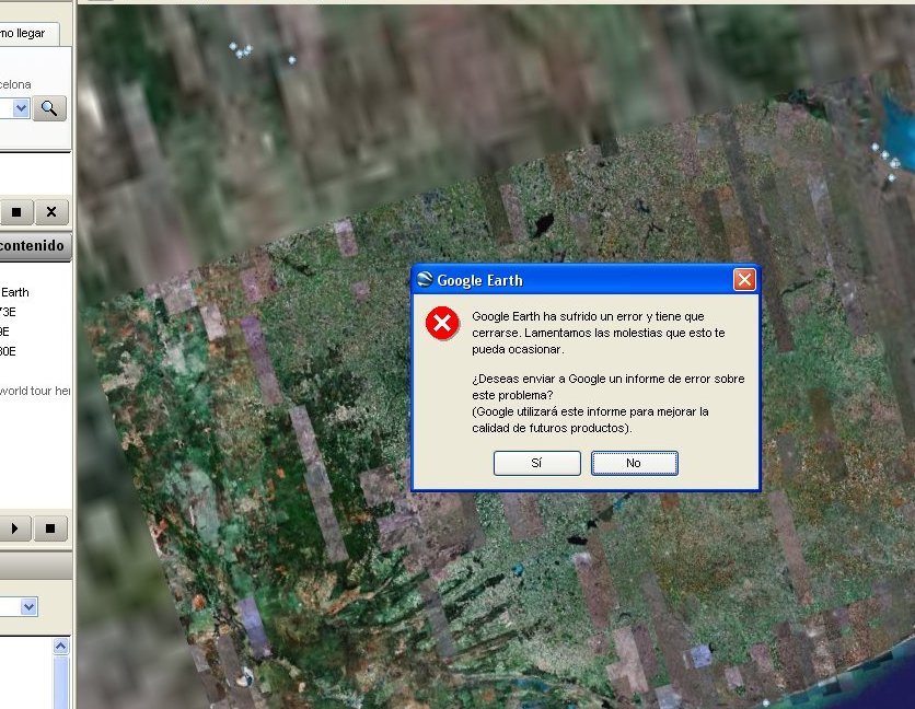 Ayuda! Se cierra Google Earth 0