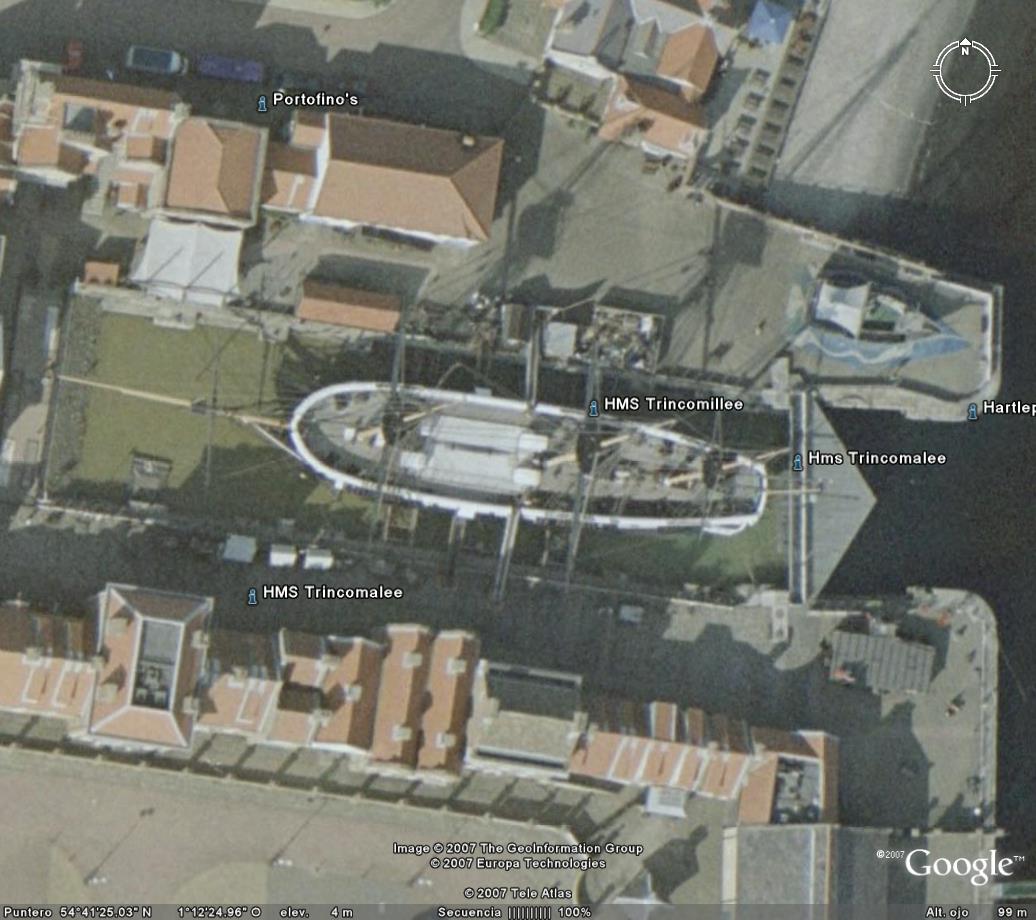 HMS Triconmalee de la Royal Navy - GRAN VELERO INGLES-LA VICTORIA- 🗺️ Foro General de Google Earth