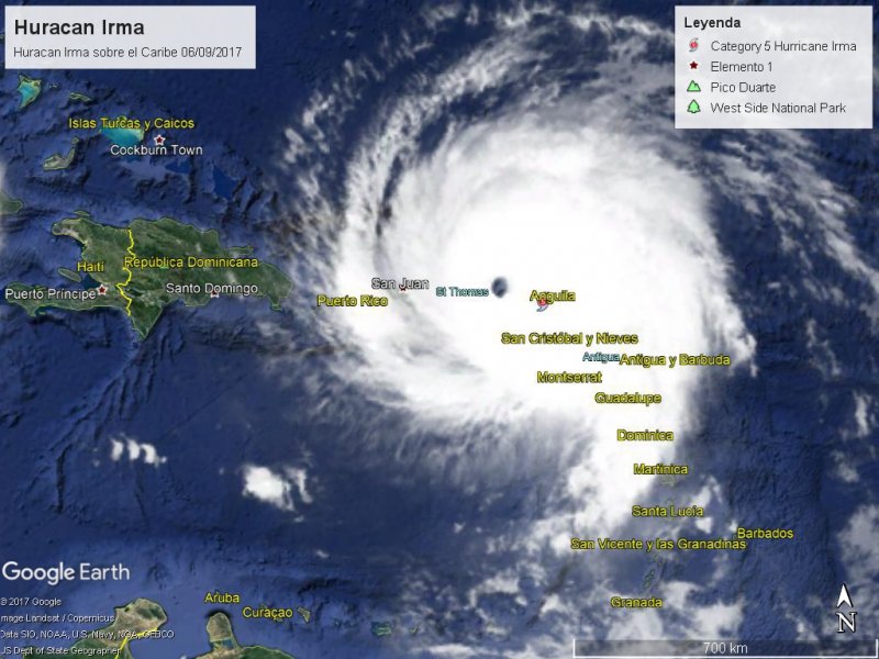 Huracán Irma sobre el Caribe - Categoria 5 1