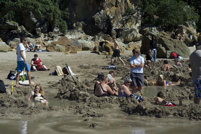 La playa neozelandesa de agua caliente. 1