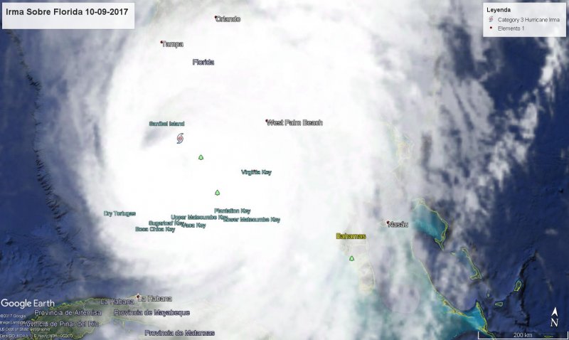 Irma sobre Florida