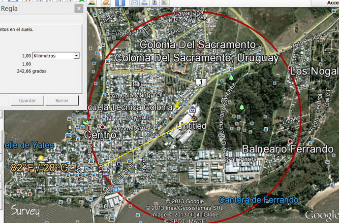 Mapa sin editar, tal como sale todo por defecto (no el punto que quiero, que es donde está el marcador de posición amarillo).