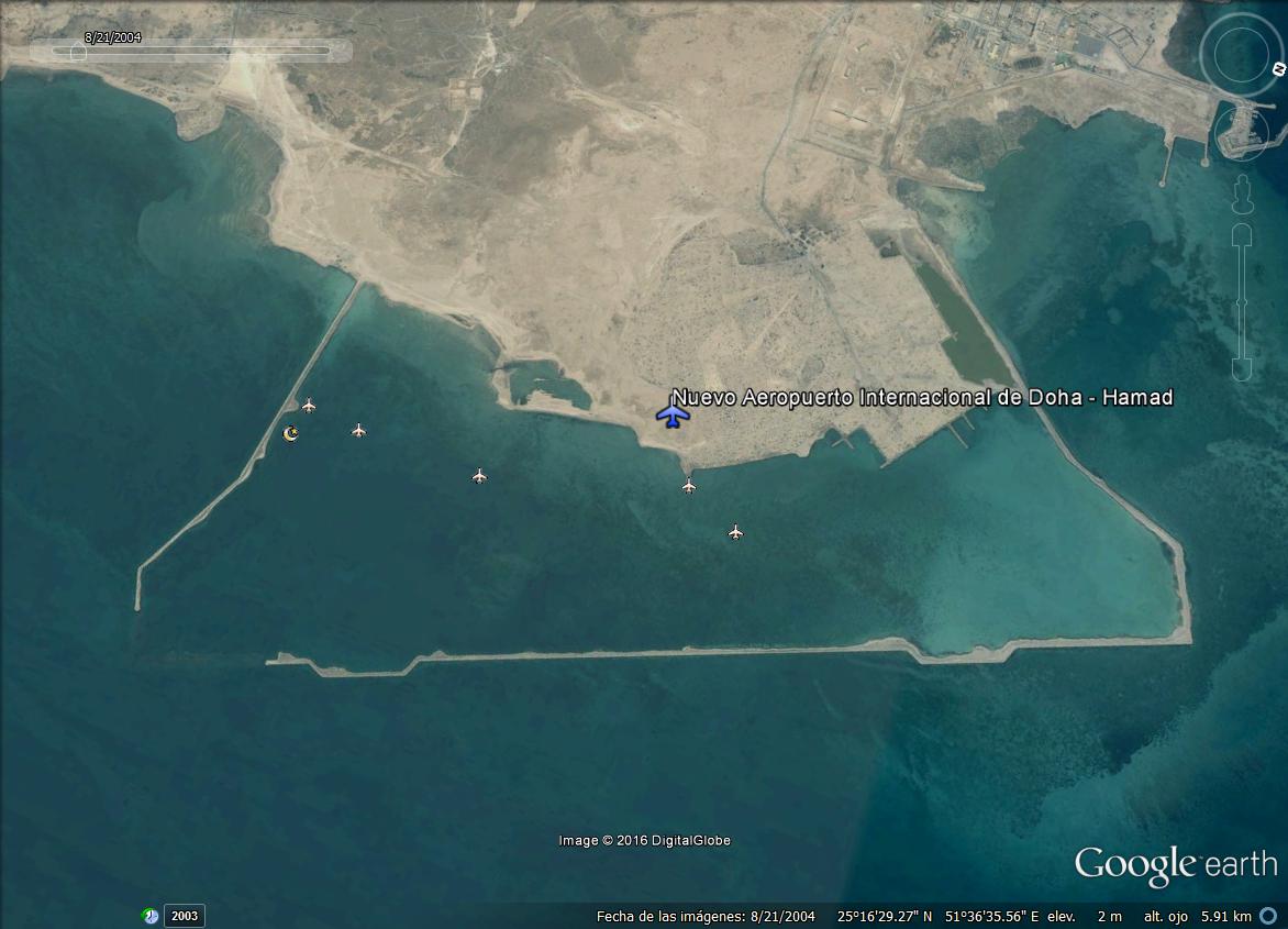 Aeropuerto de Doha Hamad, Inaugurado en 2014 - Qatar 1 - Asfaltando la pista del Aeropuerto - Texas 🗺️ Foro General de Google Earth