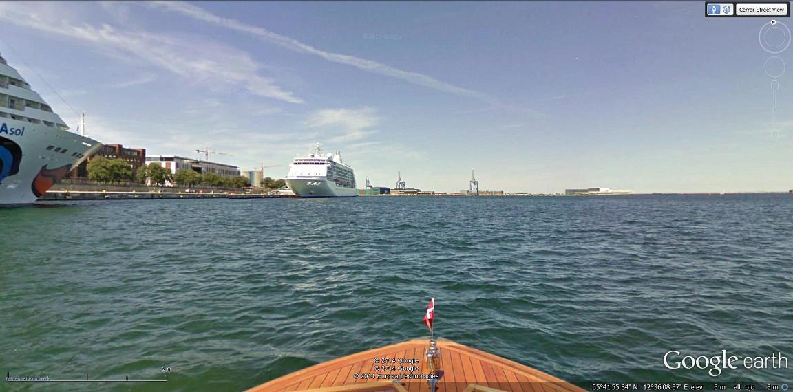 PASEO EN BARCO EN DINAMARCA 1 - Curiosidades de Google Earth (En modo Street View )