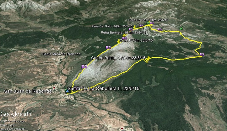 Detalle del recorrido. - San Juan De Redondo-Sierra De La Cebollera II. 23/5/15 🗺️ Foro Ficheros KMZ, KML y Rutas