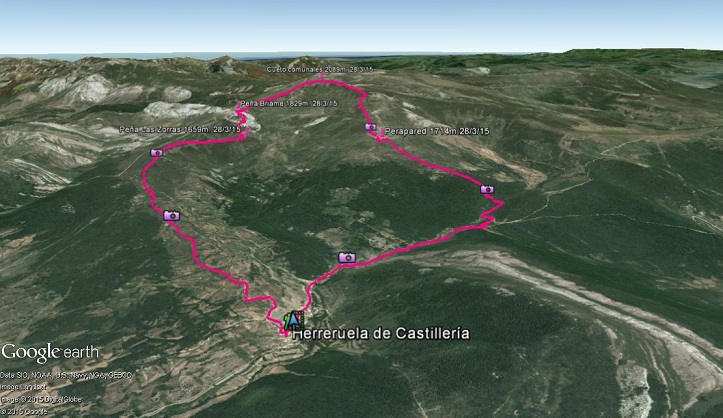 Detalle del recorrido - Herreruela de Castilleria-Cueto Comunales 28/3/15 🗺️ Foro Ficheros KMZ, KML y Rutas