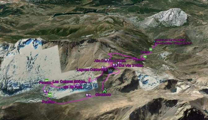 Detalle del recorrido en google earth. - Vueltíviri Alto Del Vés. 2199m. 24/9/16 - Ruta de Senderismo