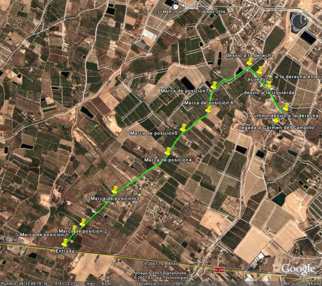 Ruta en Google Earth