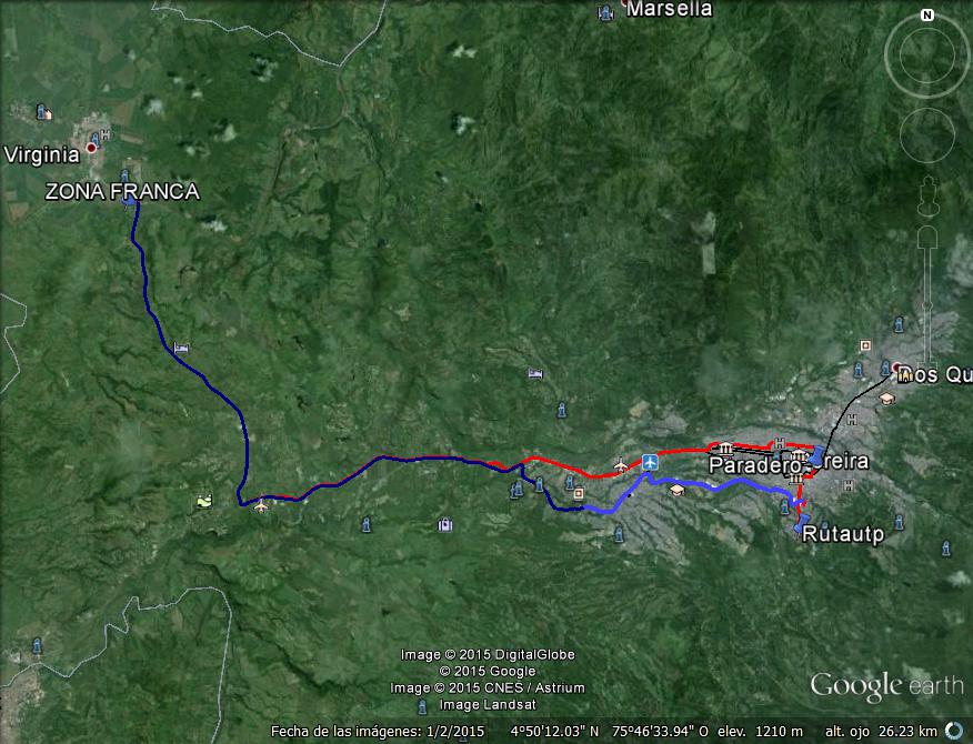 RUTAS DE TERMINAL PEREIRA A ZONA FRANCA - COLOMBIA 0