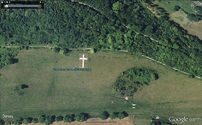 Cruz Blanca en Shoreham Cross, KENT, UK 1 - Geoglifos de Chug-Chug 🗺️ Foro General de Google Earth