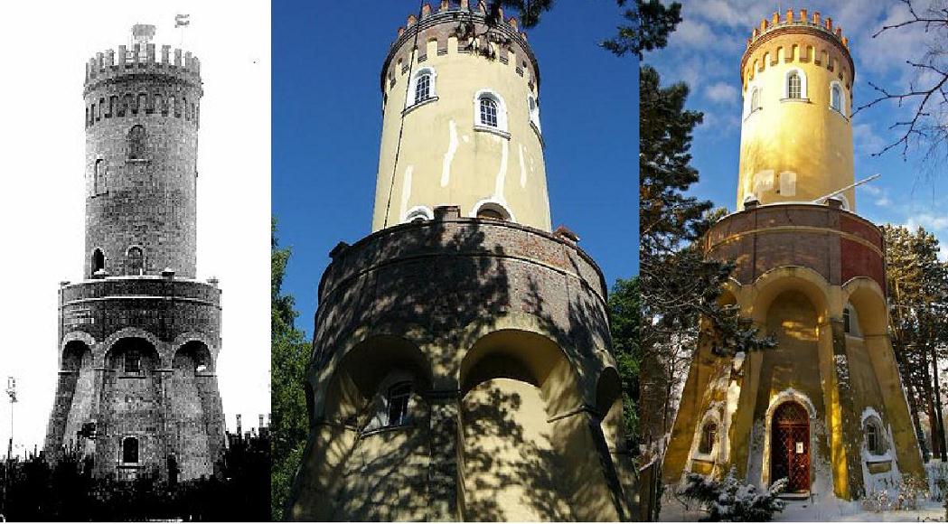 La torre de Bismarck en Sensburg Alemania, hoy Mrągowo Polo 1