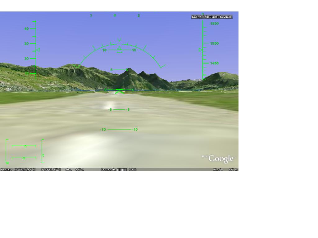Modo Simulador de Vuelo con Google Earth 1