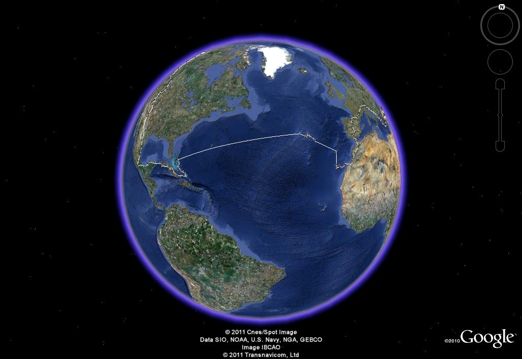 Ruta vuelta al mundo por zonas de alta resolución 1