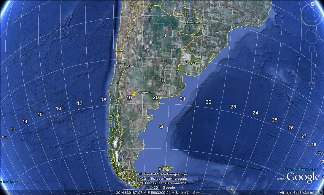 Coordenadas UTM en Argentina 0