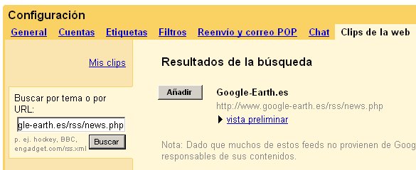 Añadir un canal RSS a mi Gmail - RSS alta y configuración en Gmail - Foro Noticias de Google Earth