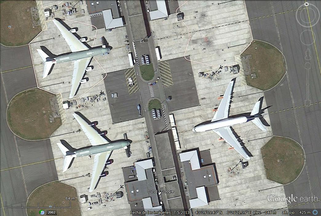 Pintando 3 Airbus 380 en Toulouse 1 - Airbus 340 en Barajas 🗺️ Foro General de Google Earth