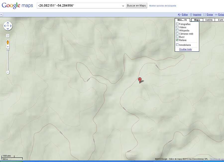 Google Maps: determinar la altura de marca de posición 0