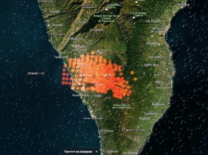 Entra en erupción el Volcan en la Cumbre Vieja. La Palma