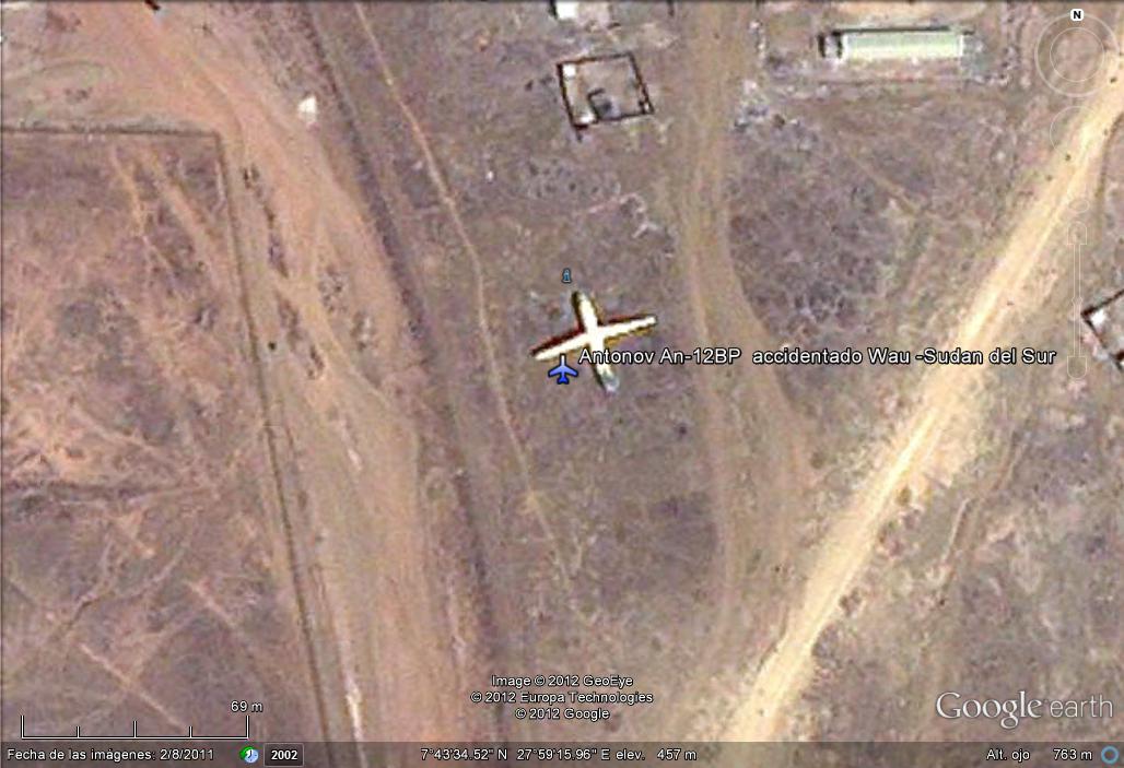 Antonov estrellado en Wau - Sudan del Sur 1 - Avión Curtiss C-46 llamado  Miss Piggy  🗺️ Foro General de Google Earth