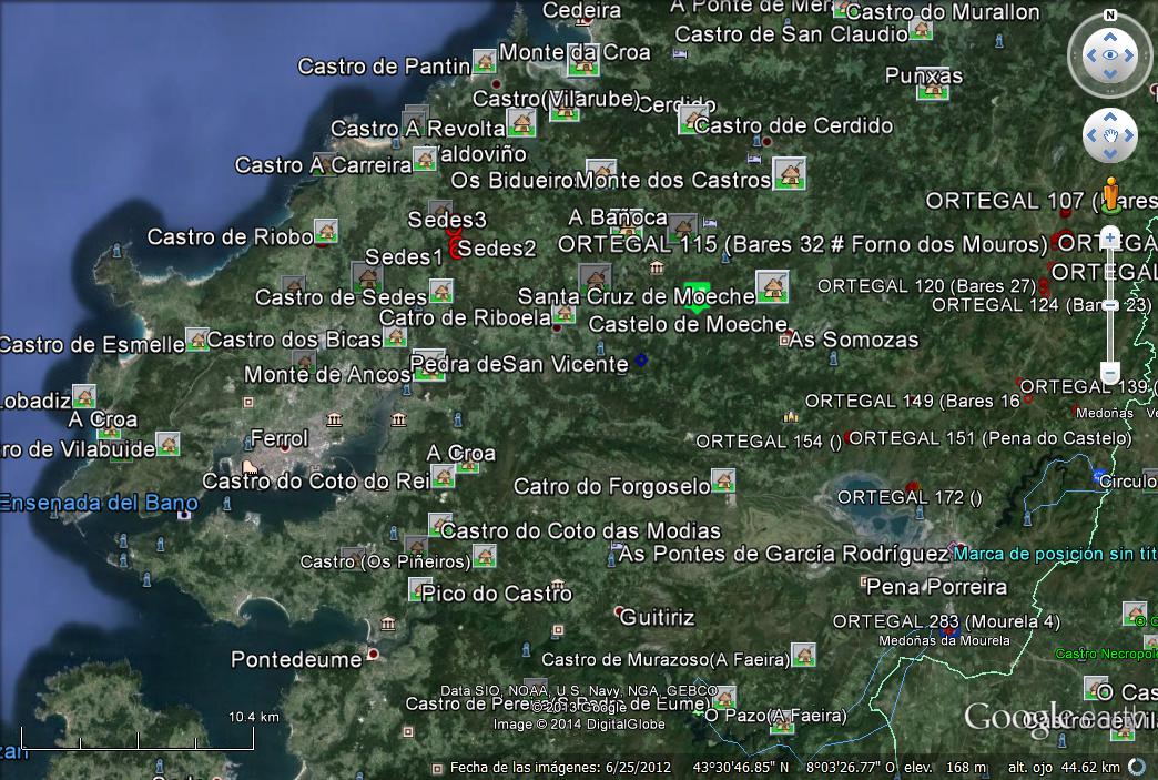 Localizaciones arqueologicas en Galicia 0