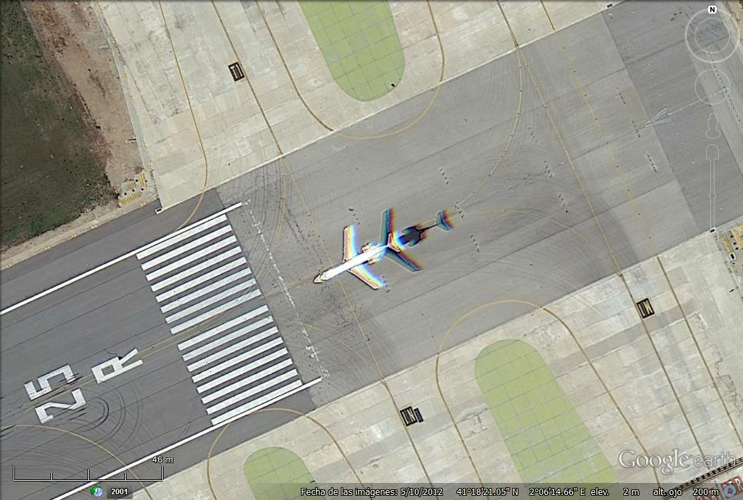 Avion aterrizando en Barcelona 1 - Ultimo viaje del Endeavour: camino de Los Angeles 🗺️ Foro General de Google Earth