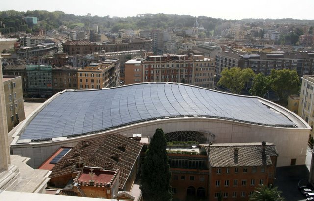 Aula Pablo VI, ciudad del Vaticano Roma 1 - Campos solares: paneles fotovoltaicos, termosolares, etc 🗺️ Foro de Ingenieria