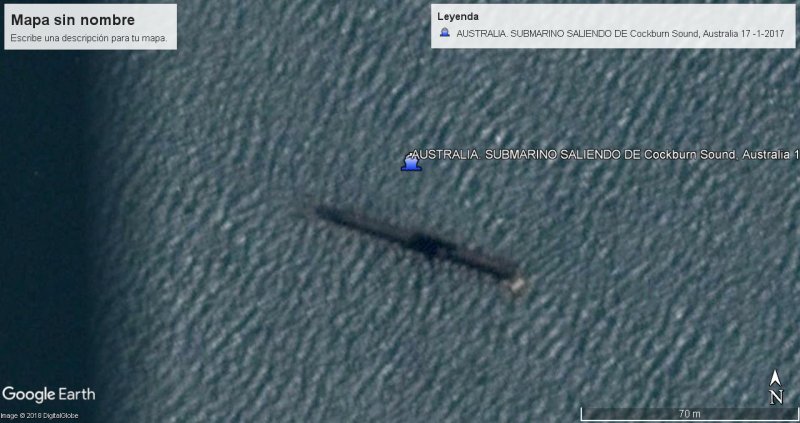 Submarino saliendo de Cockburn Sound, Australia 1