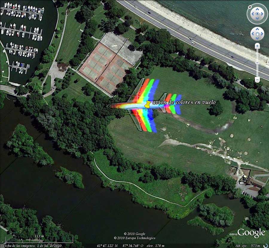 Avion volando efecto colores 🗺️ Foro General de Google Earth