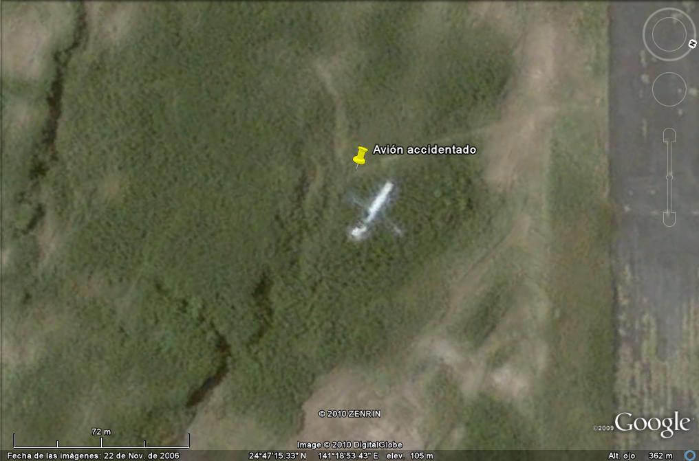 Avion accidentado Iwo Jim - Japon - Aviones Accidentados 🗺️ Foro General de Google Earth