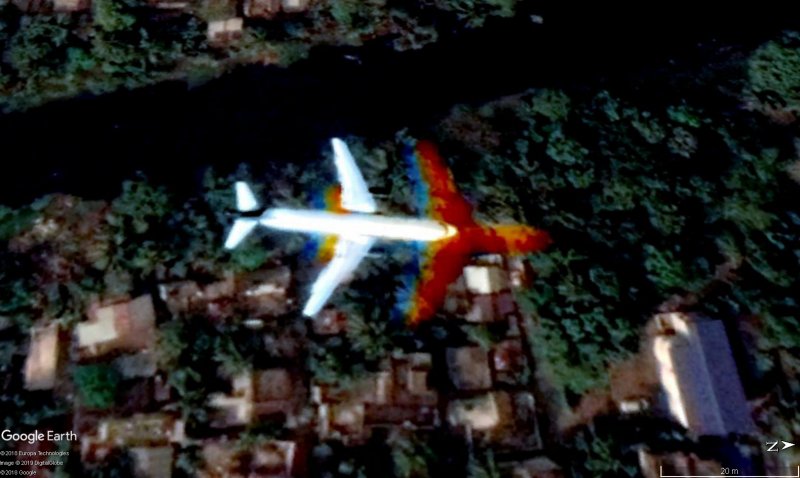 Avion Calcuta con sombra roja 1
