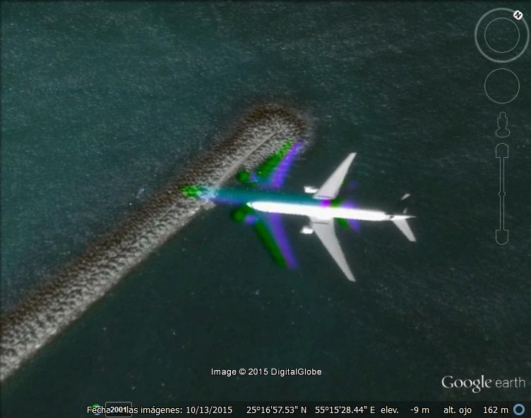 Avion sobre el puerto de Dubai 1 - Avion con sombra de colores - Moscu 🗺️ Foro General de Google Earth