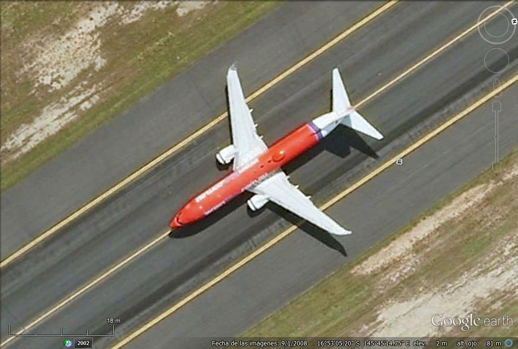 Avion de Virgin Blue Despegando de Cairns 0 - Aparcando el avion en casa 🗺️ Foro General de Google Earth