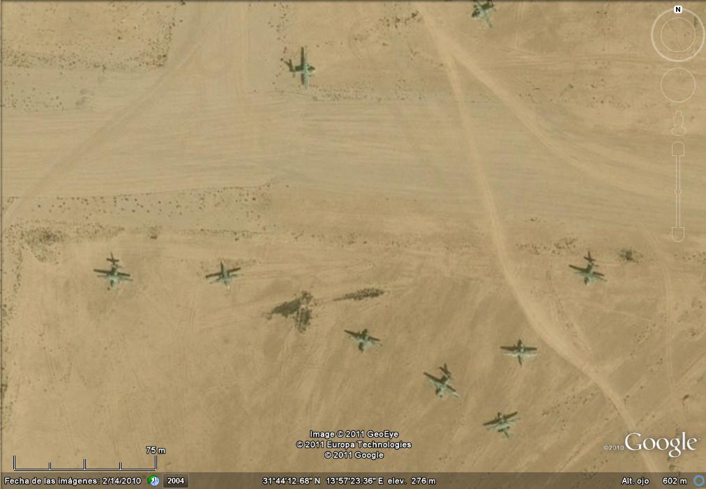 Aviones Bani Walled - Libia 1 - Avión Curtiss C-46 llamado  Miss Piggy  🗺️ Foro General de Google Earth