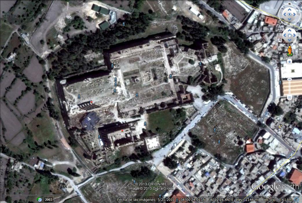 Tempo de Jupiter, Baalbek, Libano 1 - Concurso de Geolocalización con Google Earth