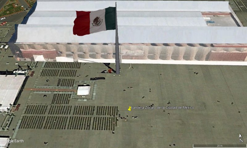 Bandera del Zócalo de la Ciudad de México 1 - Plazas con Banderas