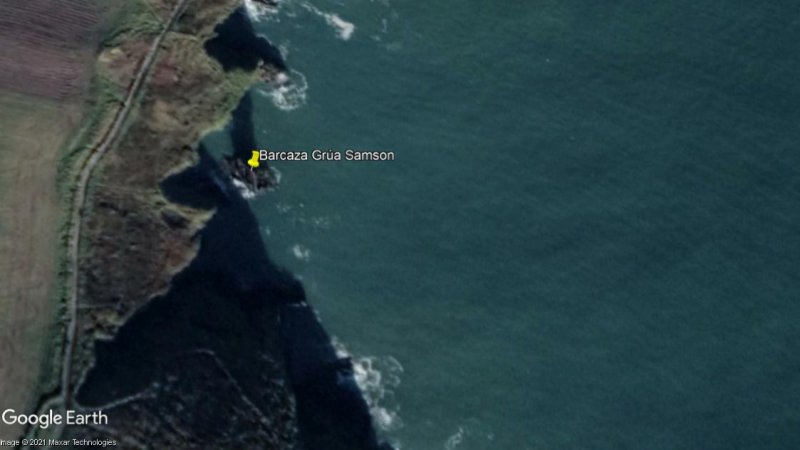 Barcaza Grúa Samson 0 - Guidesman encallado en la playa de Klein, Curazao 🗺️ Foro General de Google Earth